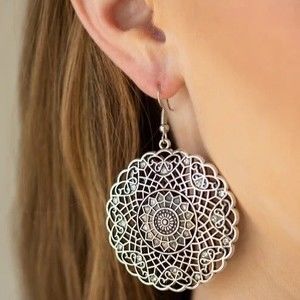 Mandala Mandalay - White Earrings
